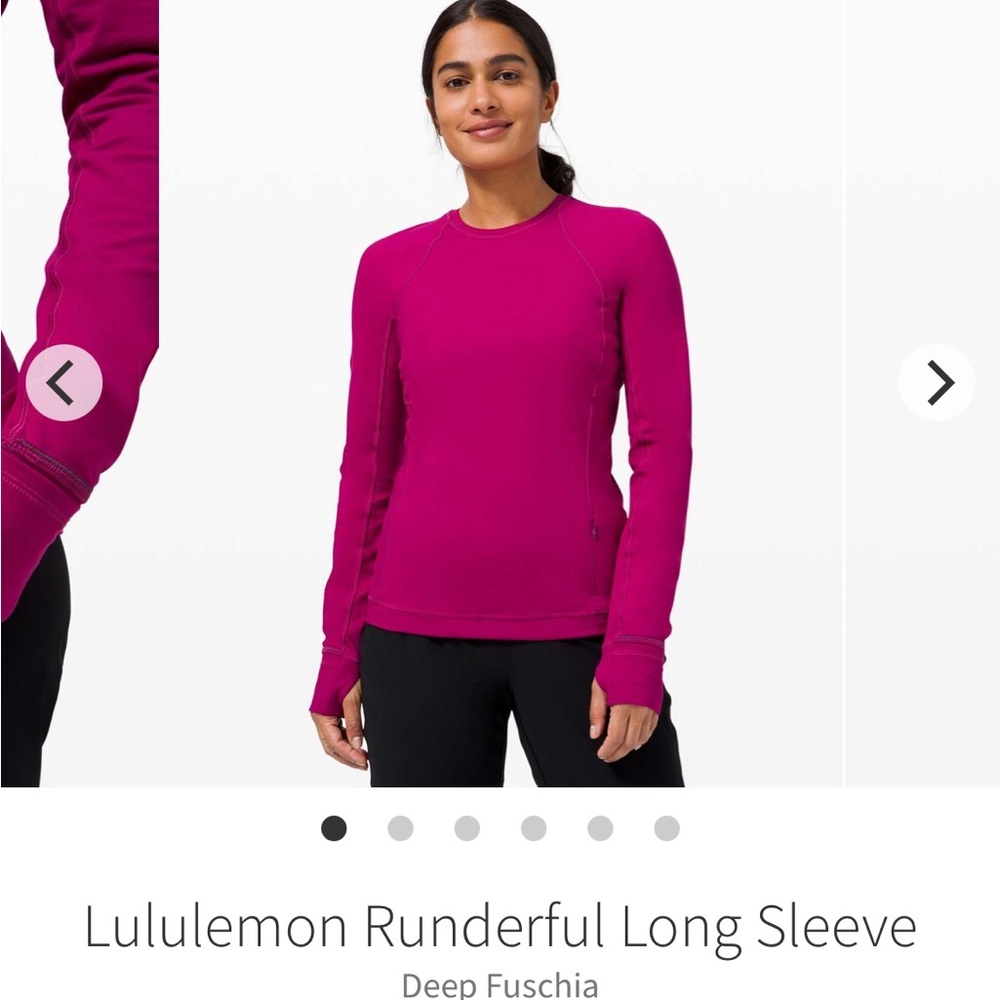 Lululemon runderful long sleeve in size 6